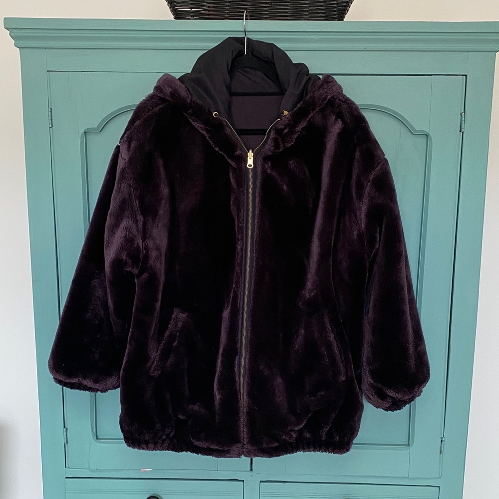 Preston & York Women’s Plush Dark Purple Jacket